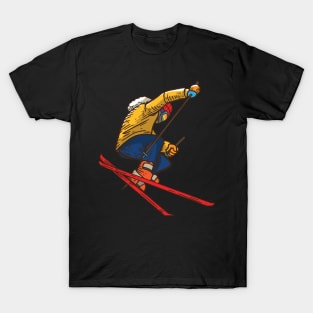 Vintage Skiing Apparel - Skiing Skier Ski T-Shirt